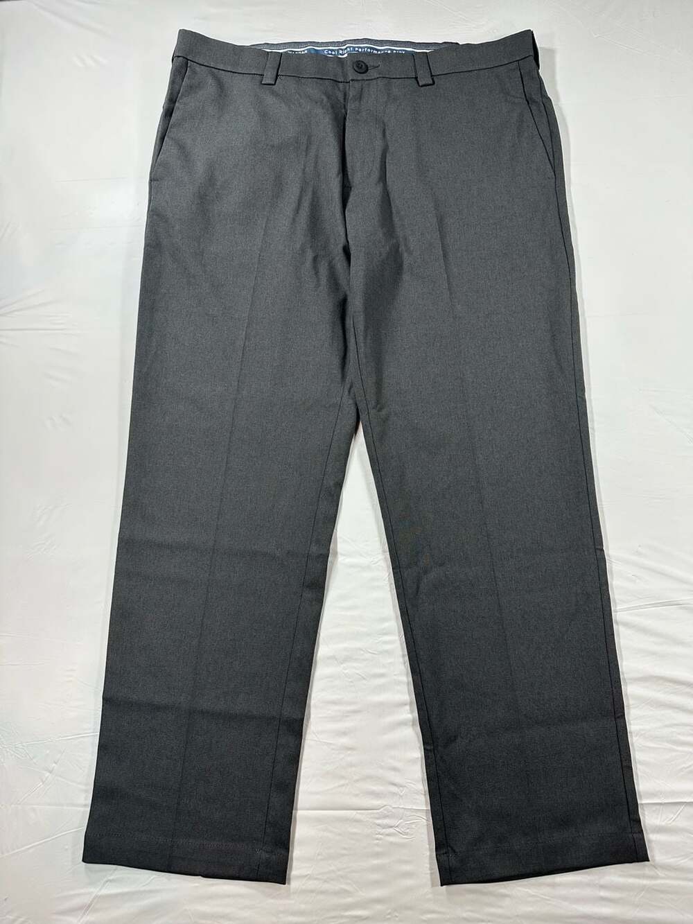 Haggar Cool Right Performance Flex Mens Dress Pants Straight Leg Gray 38x30